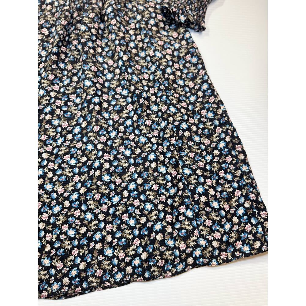 Rebecca Taylor Zelma Floral Silk Midi Dress Women’s 4 Black Cottagecore Prarie - Picture 13 of 16